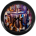 Ceramics Of Ancient Land 9 Wall Clocks (Black) Front