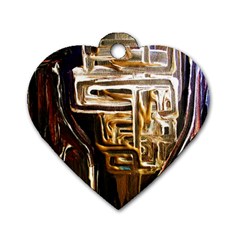 Ceramics Of Ancient Land 8 Dog Tag Heart (two Sides) by bestdesignintheworld