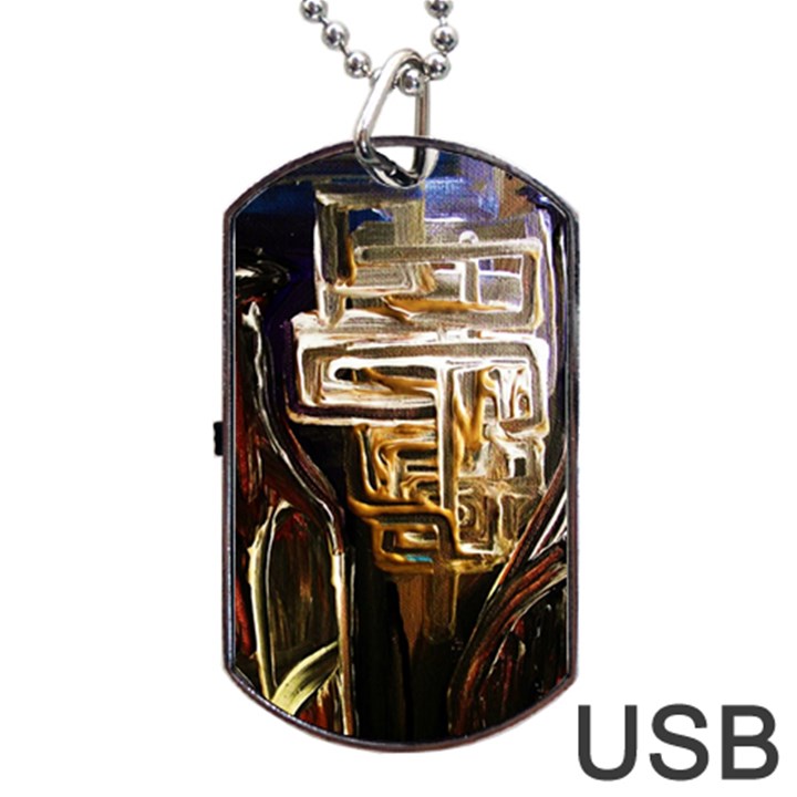 Ceramics Of Ancient Land 8 Dog Tag USB Flash (One Side)