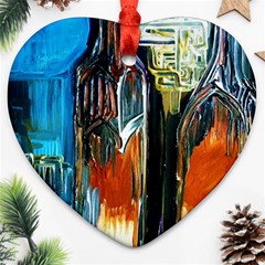 Ceramics Of Ancient Land 6 Heart Ornament (two Sides) by bestdesignintheworld