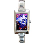 Cabin In The Mountain 1 Rectangle Italian Charm Watch Front