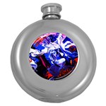 Cabin In The Mountain 1 Round Hip Flask (5 oz) Front