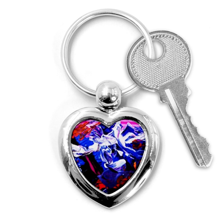 Cabin In The Mountain 1 Key Chains (Heart) 