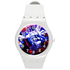 Cabin In The Mountain 1 Round Plastic Sport Watch (m) by bestdesignintheworld