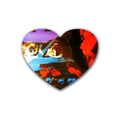 Balboa   Island On A Sand 17 Heart Coaster (4 Pack)  by bestdesignintheworld