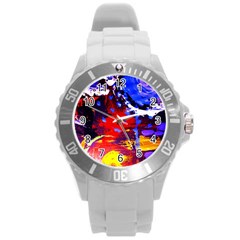 Balboa   Island On A Sand 13 Round Plastic Sport Watch (l) by bestdesignintheworld