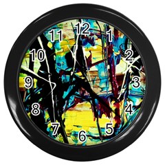 Dance Of Oil Towers 3 Wall Clocks (black) by bestdesignintheworld