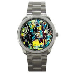 Dance Of Oil Towers 3 Sport Metal Watch by bestdesignintheworld