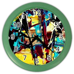 Dance Of Oil Towers 4 Color Wall Clocks by bestdesignintheworld