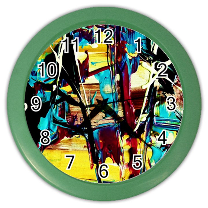 Dance Of Oil Towers 4 Color Wall Clocks