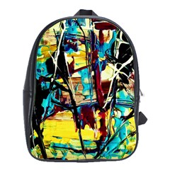 Dance Of Oil Towers 4 School Bag (large) by bestdesignintheworld