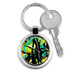 Dance Of Oil Towers 5 Key Chains (round)  by bestdesignintheworld