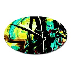 Dance Of Oil Towers 5 Oval Magnet by bestdesignintheworld