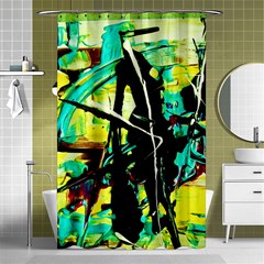 Dance Of Oil Towers 5 Shower Curtain 48  X 72  (small)  by bestdesignintheworld