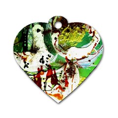 Doves Matchmaking 12 Dog Tag Heart (one Side) by bestdesignintheworld