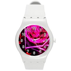 Calligraphy 2 Round Plastic Sport Watch (m) by bestdesignintheworld