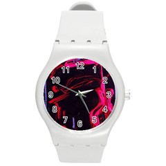 Calligraphy 4 Round Plastic Sport Watch (m) by bestdesignintheworld