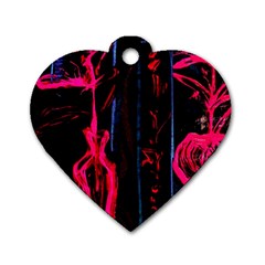 Calligraphy Dog Tag Heart (two Sides) by bestdesignintheworld