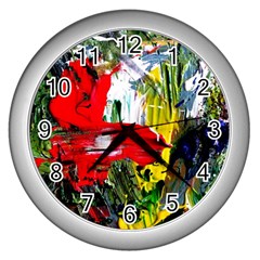 Bow Of Scorpio Before A Butterfly 2 Wall Clocks (silver)  by bestdesignintheworld