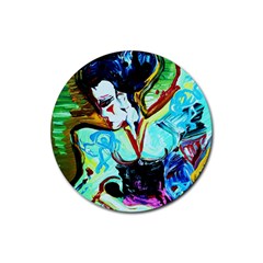 Woman Spirit Rubber Round Coaster (4 Pack)  by bestdesignintheworld