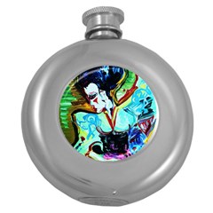 Woman Spirit Round Hip Flask (5 Oz) by bestdesignintheworld