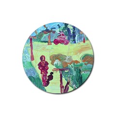 Trail 1 Rubber Coaster (round)  by bestdesignintheworld