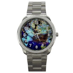 Blue Options 3 Sport Metal Watch by bestdesignintheworld