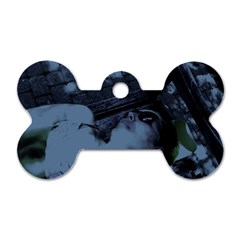 ?? ???????? - On A Bench Dog Tag Bone (two Sides) by bestdesignintheworld