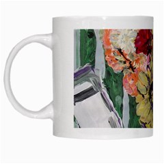 Sunflowers And Lamp White Mugs