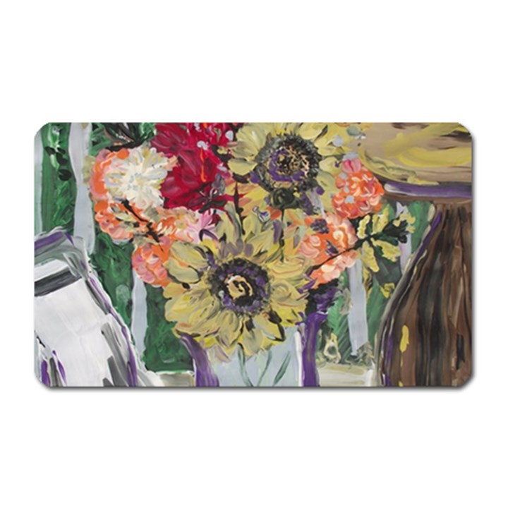 Sunflowers And Lamp Magnet (Rectangular)