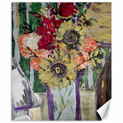 Sunflowers And Lamp Canvas 8  X 10  by bestdesignintheworld