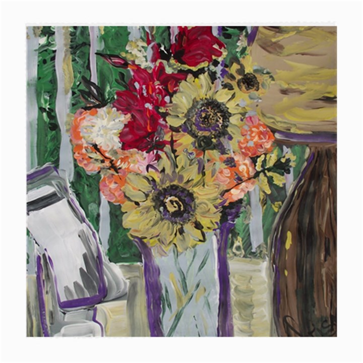 Sunflowers And Lamp Medium Glasses Cloth (2-Side)