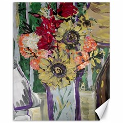 Sunflowers And Lamp Canvas 11  X 14   by bestdesignintheworld