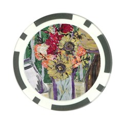 Sunflowers And Lamp Poker Chip Card Guard by bestdesignintheworld