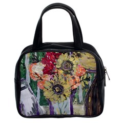 Sunflowers And Lamp Classic Handbags (2 Sides) by bestdesignintheworld