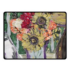 Sunflowers And Lamp Fleece Blanket (small) by bestdesignintheworld