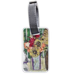 Sunflowers And Lamp Luggage Tags (one Side)  by bestdesignintheworld