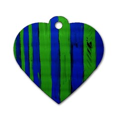 Stripes Dog Tag Heart (one Side) by bestdesignintheworld