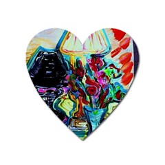 Still Life With Two Lamps Heart Magnet by bestdesignintheworld