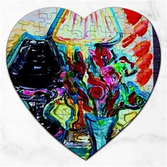 Still Life With Two Lamps Jigsaw Puzzle (heart) by bestdesignintheworld