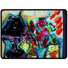 Still Life With Two Lamps Double Sided Fleece Blanket (large)  by bestdesignintheworld