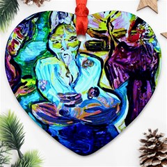 Old Light And New Light Heart Ornament (two Sides) by bestdesignintheworld