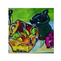 Still Life With A Pig Bank Small Satin Scarf (square)