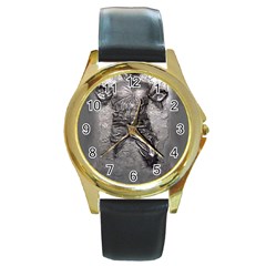 Han Solo Round Gold Metal Watch