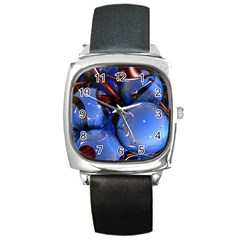 Spheres With Horns 3d Square Metal Watch by Sapixe