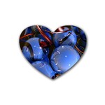 Spheres With Horns 3d Heart Coaster (4 pack)  Front