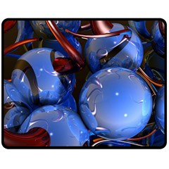 Spheres With Horns 3d Double Sided Fleece Blanket (medium)  by Sapixe