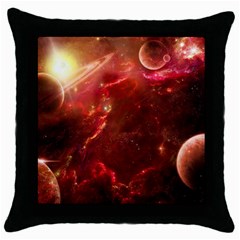 Space Red Throw Pillow Case (black) by Sapixe