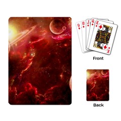 Space Red Playing Card