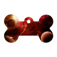 Space Red Dog Tag Bone (two Sides) by Sapixe